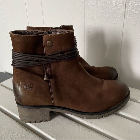 Allonsi brown leather boots 39 - Picture 4 of 6